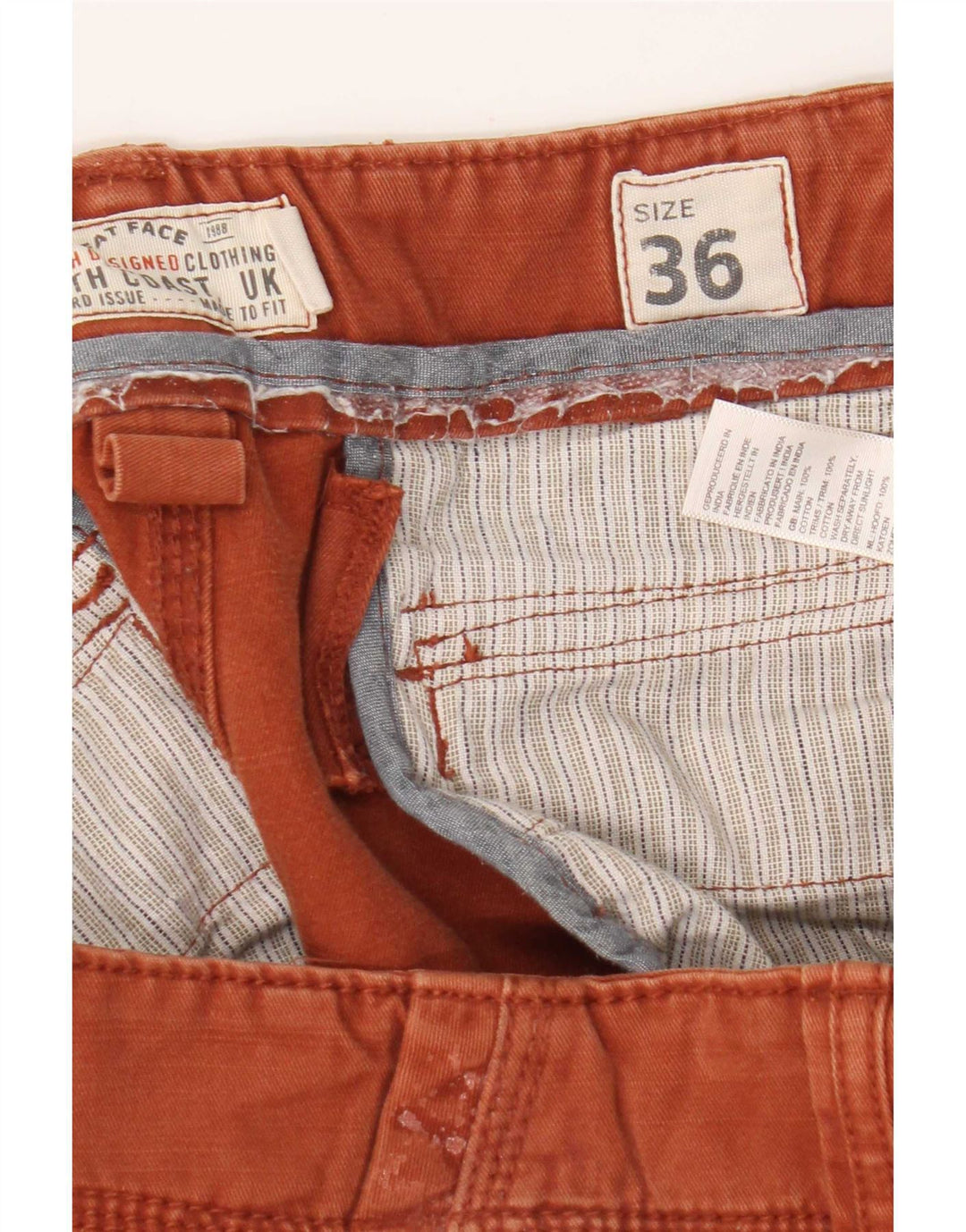 Fat Face Short Cargo Homme W36 Large Orange Coton