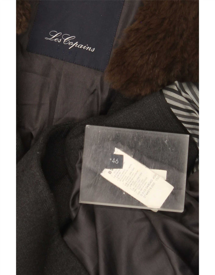 Les Copains Pardessus Femme IT 46 Large Gris Polyester