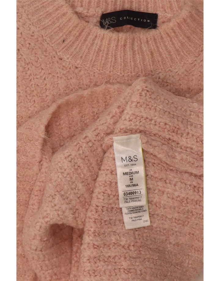 Marks & Spencer Pull col roulé pour femme UK 14 Rose moyen