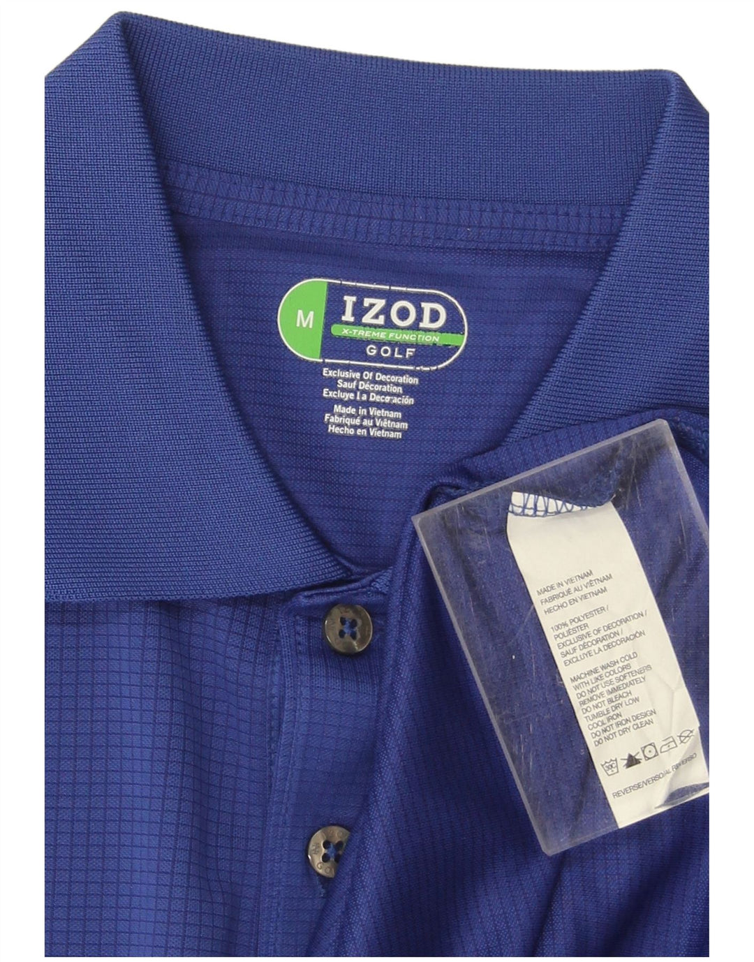 Izod Polo Homme Bleu Moyen Polyester