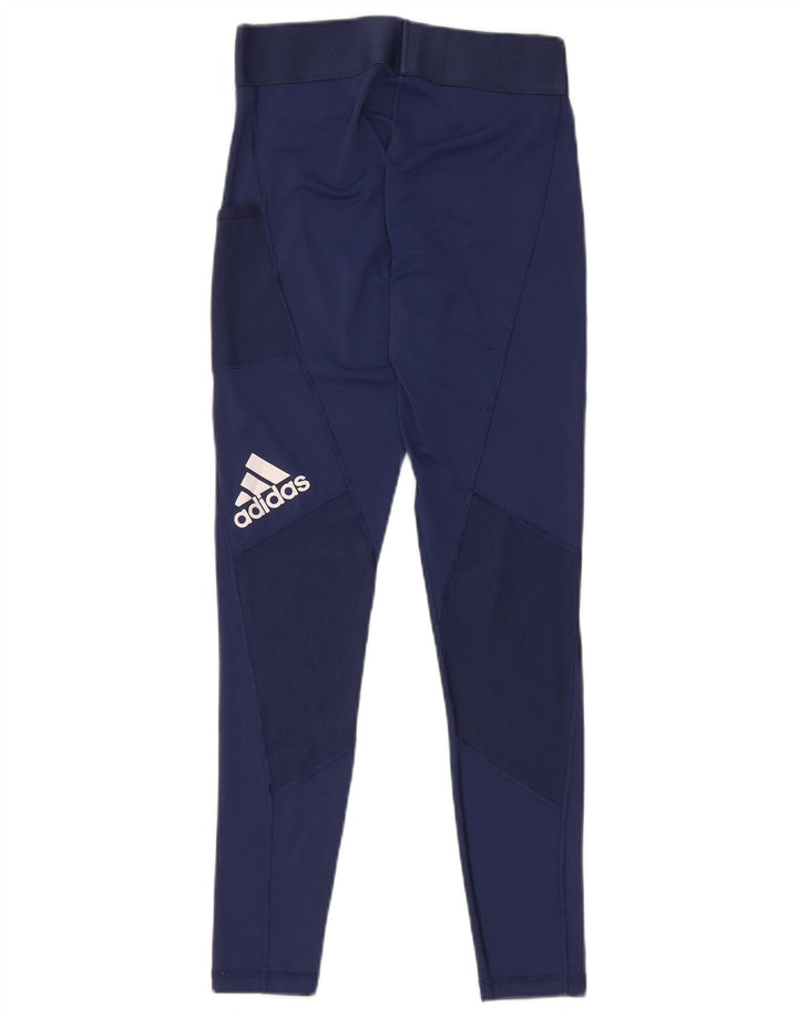 Adidas Leggings Femme UK 8/10 Petit Bleu Marine