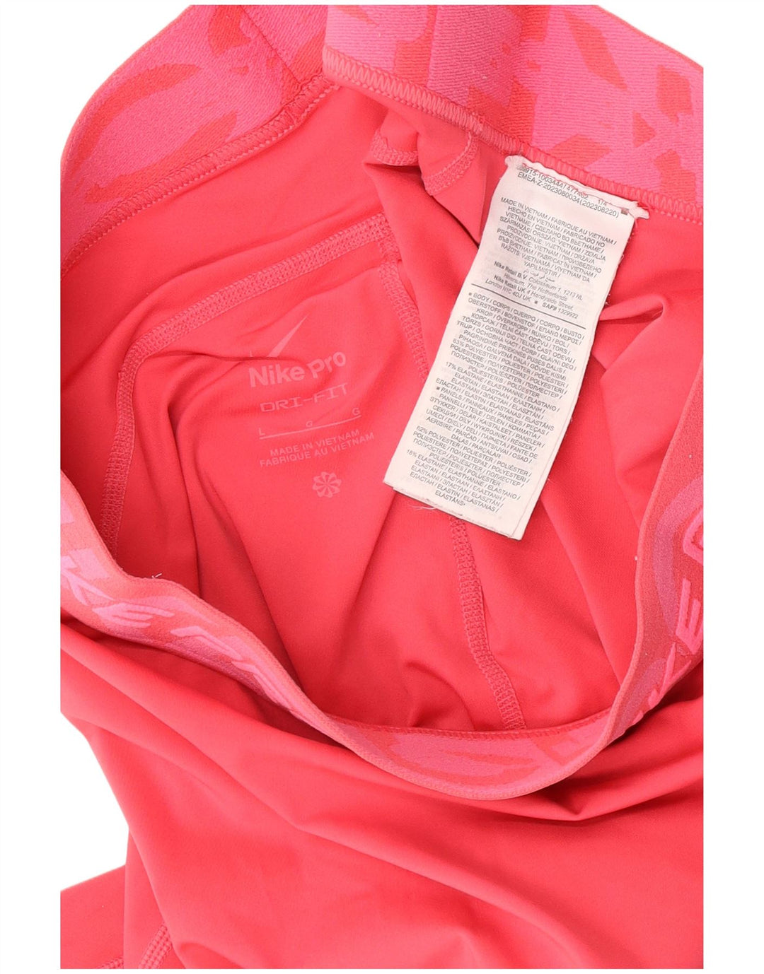 Nike Legging Capri Dri Fit Graphic pour femme UK 14 Large Rose Polyester