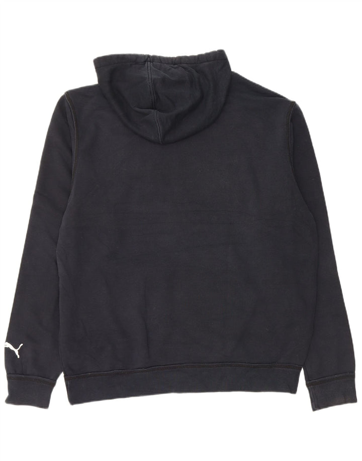 Puma Pull à capuche graphique pour homme Bleu marine Taille L