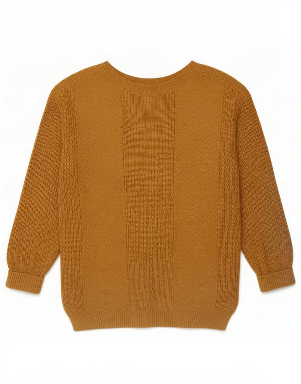 Marks & Spencer Pull col bateau pour femme UK 14 Coton jaune moyen