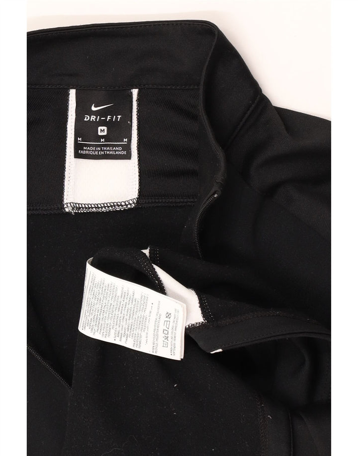 Sweat-shirt Nike Dri Fit à col zippé pour homme, color block, noir moyen