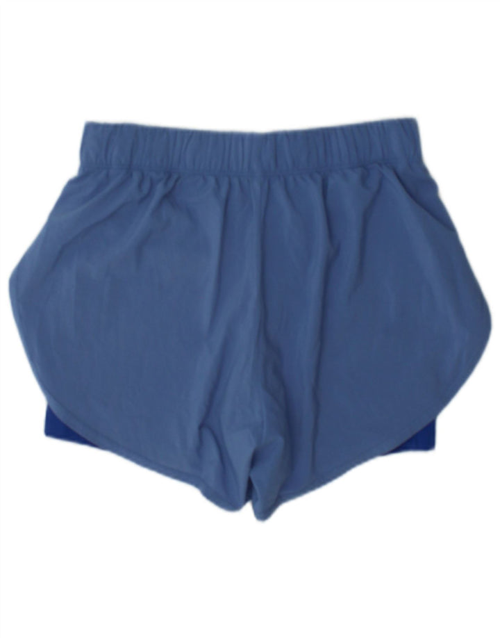 Nike Short de sport Dri Fit pour femme UK 12 Bleu moyen
