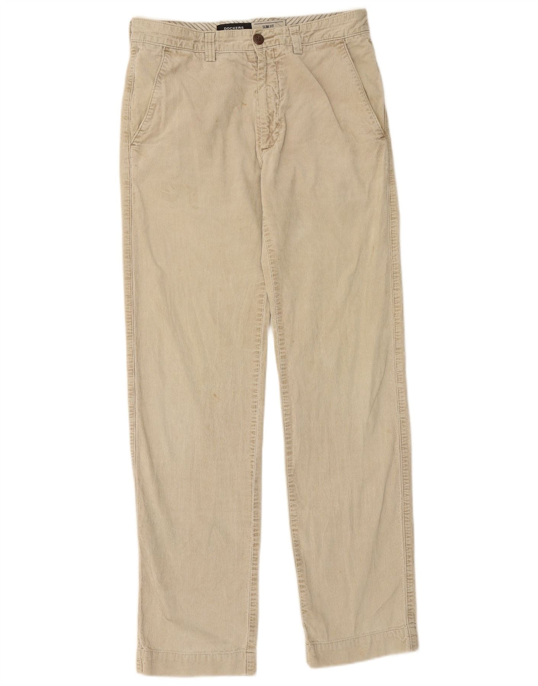 DOCKERS Pantalon Droit Velours Côtelé Homme W30 L32 Beige