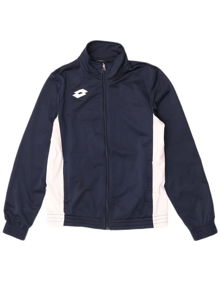 Lotto Veste de Survêtement Coupe Régulière pour Homme Petit Bleu Marine Colorblock