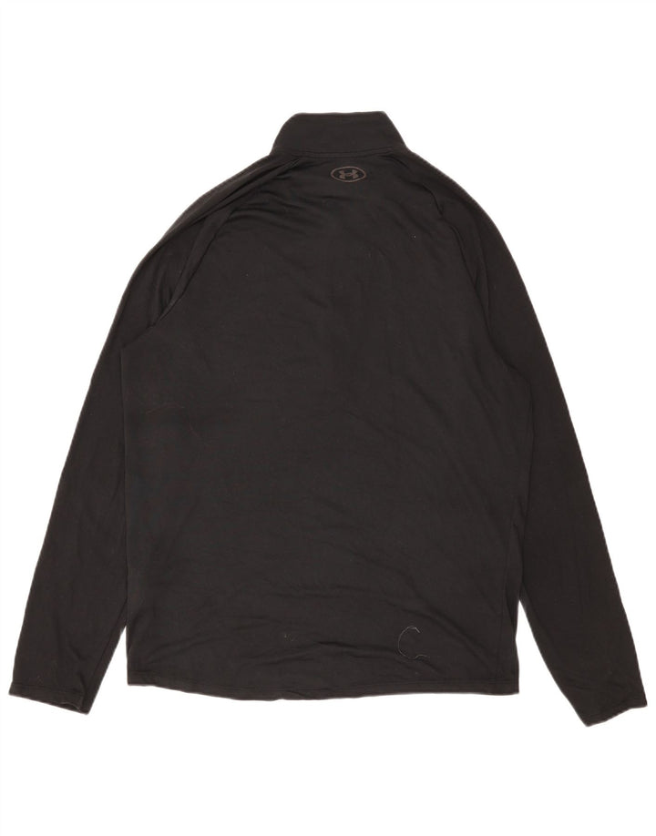 Under Armour Haut à col zippé à manches longues XL Noir Polyester Homme