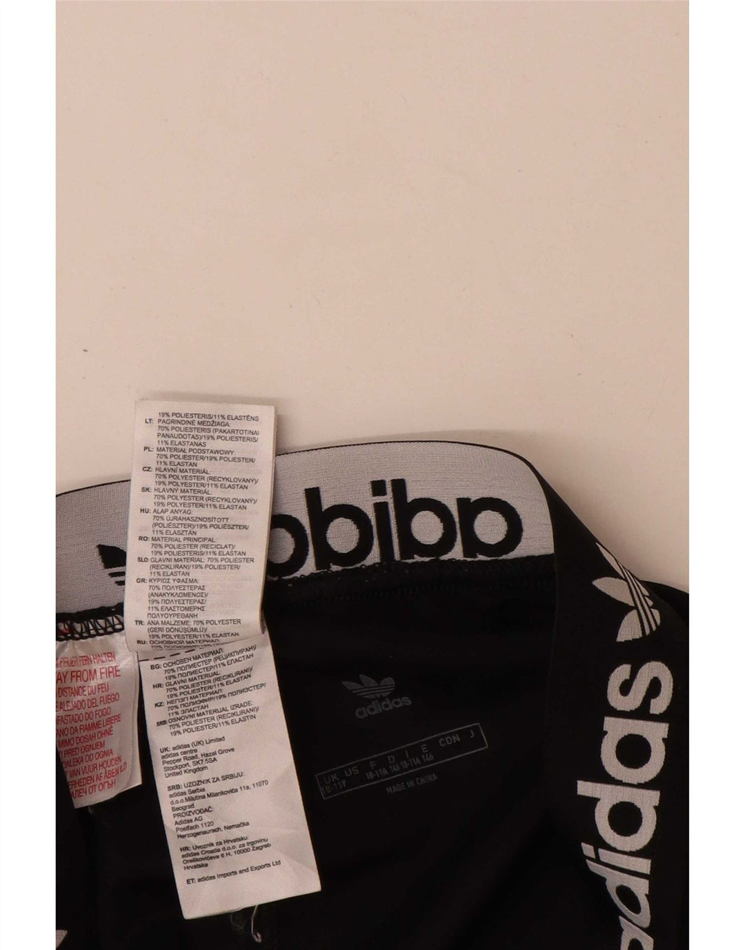 Adidas Legging Graphique Fille 11-12 ans Noir Polyester
