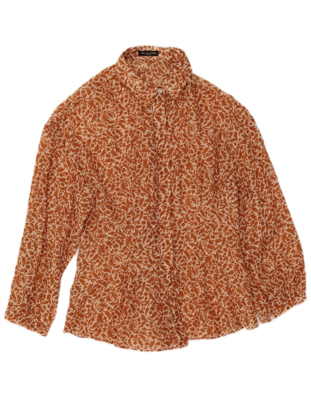 Massimo Dutti Chemisier à manches 3/4 pour femme EU 38 Petit motif floral beige