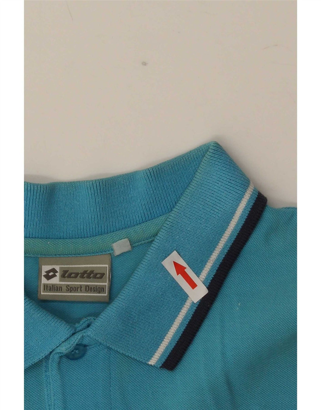 Lotto Polo Homme Bleu Moyen Rayé Coton
