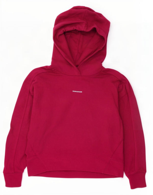 Calvin Klein Jeans Pull à capuche surdimensionné pour femme UK 6 XS Coton rose