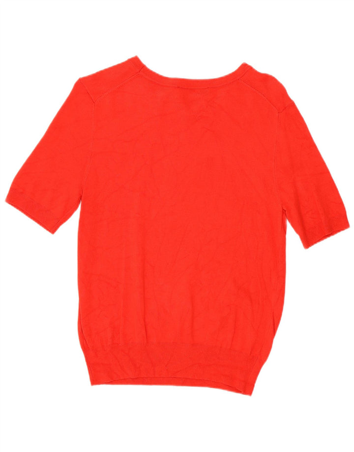 Zara Femme Chemisier Top UK 14 Large Rouge Viscose