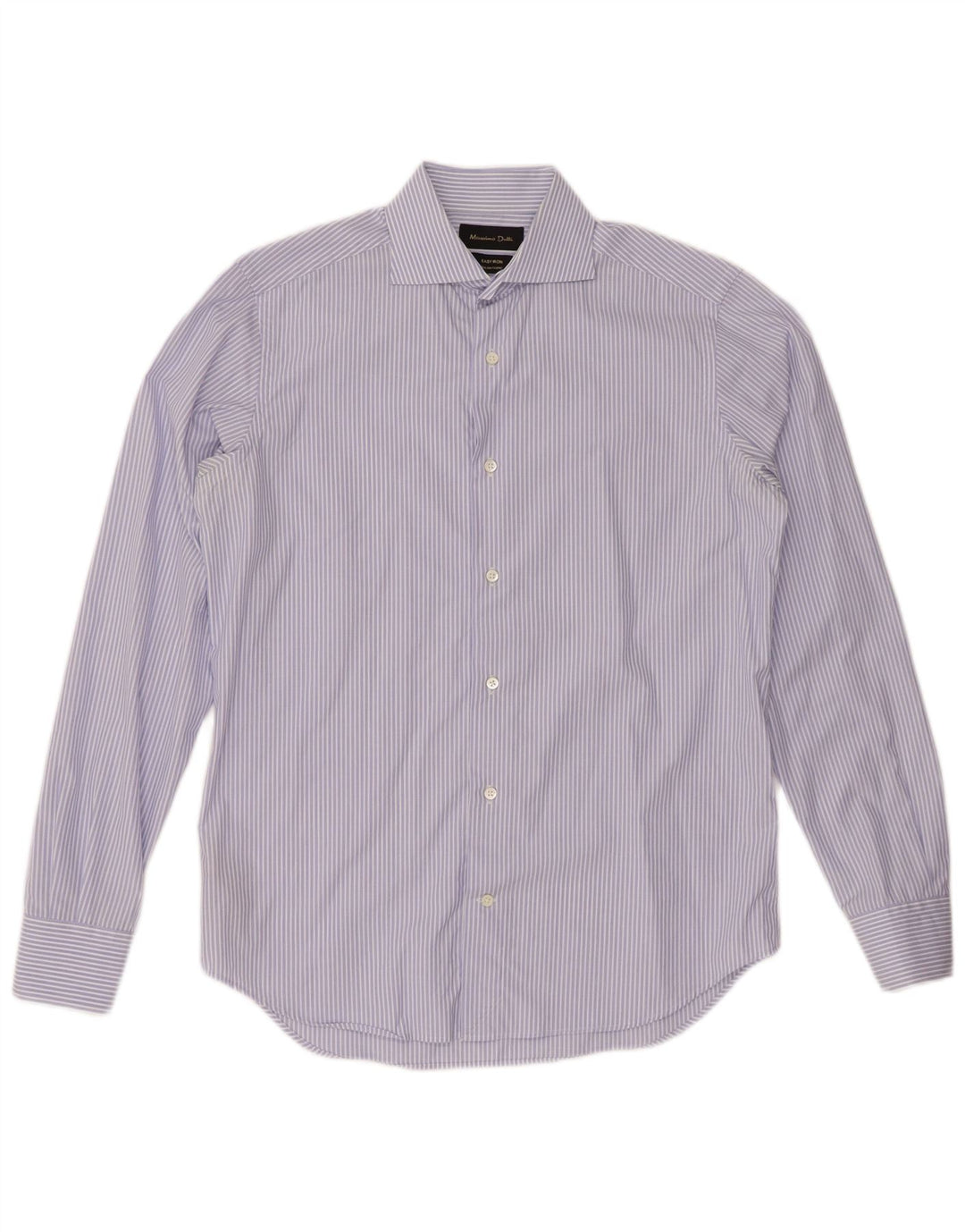 MASSIMO DUTTI Chemise homme Taille 15 38 Coton à fines rayures bleu moyen