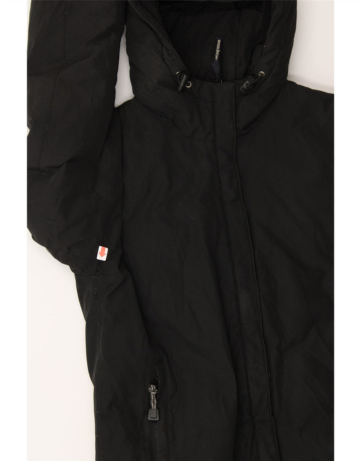 WOOLRICH Womens Hooded Padded Jacket UK 10 Small Black Vintage Woolrich and Second-Hand Woolrich from Messina Hembry 