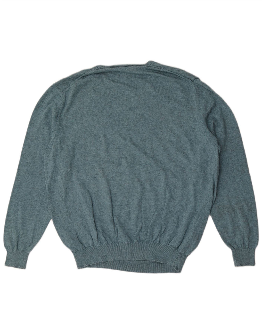 Massimo Dutti Pull col V pour homme en coton bleu Taille L