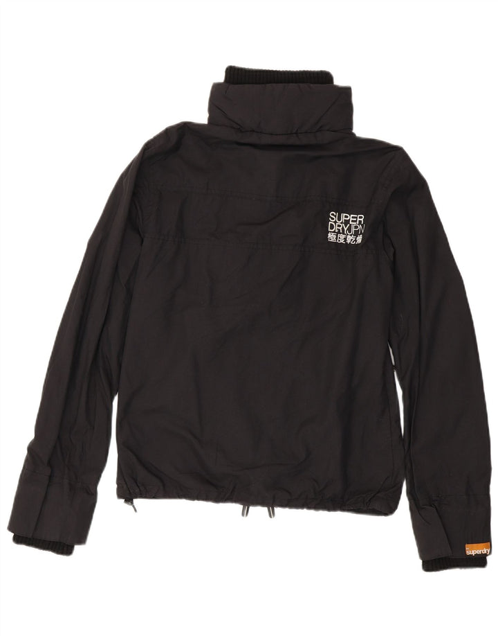 SUPERDRY Veste coupe-vent pour femmes UK 14 Medium Black Nylon