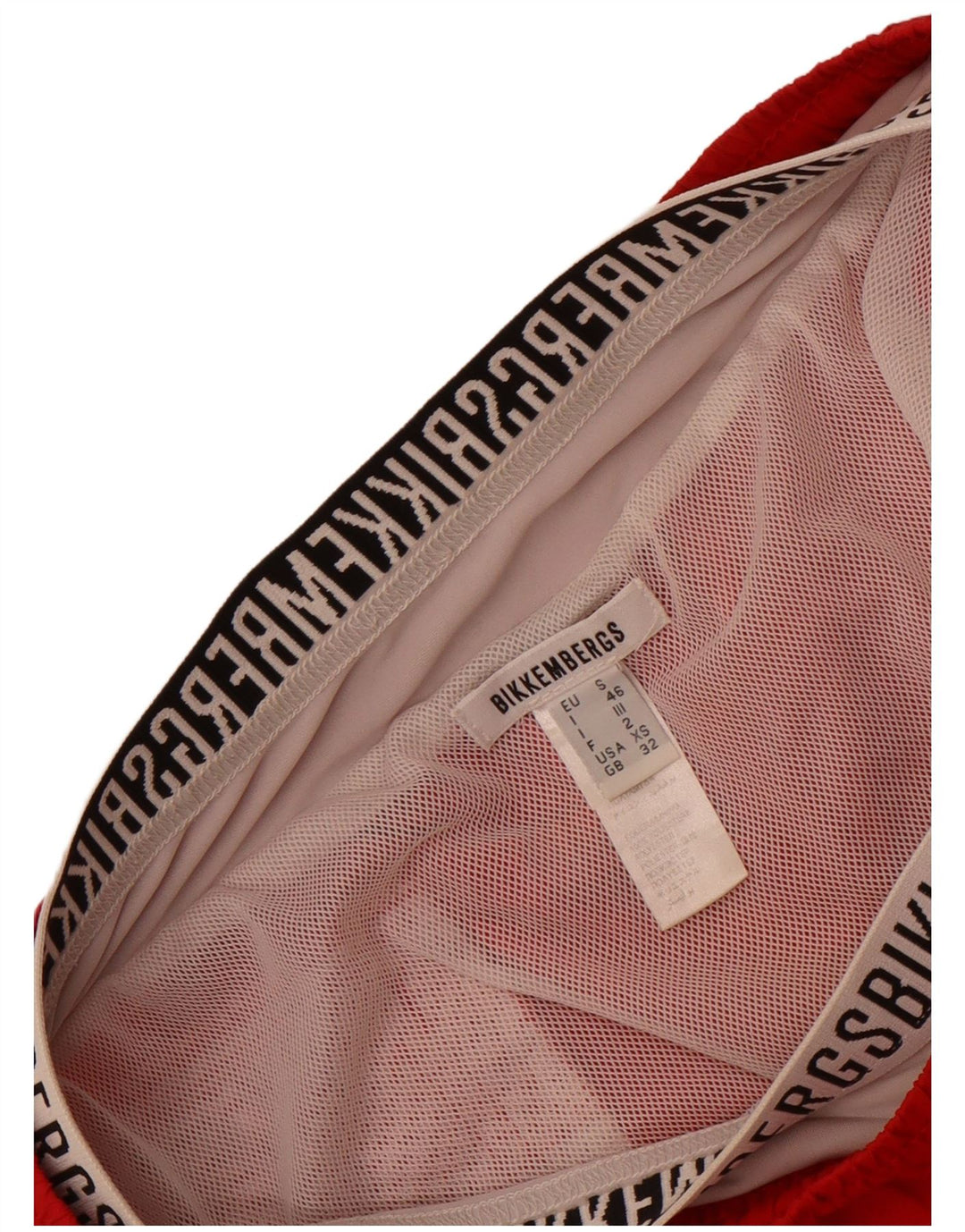 Bikkembergs Short de Bain Graphic Homme Rouge Moyen Polyamide