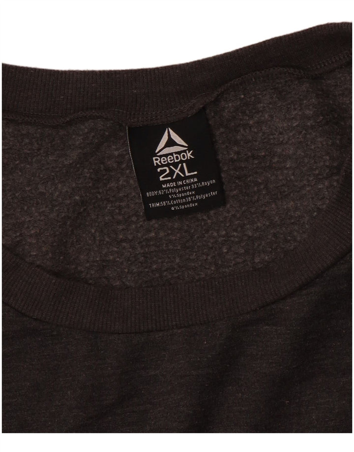 Reebok Sweat-shirt surdimensionné pour femme UK 20 2XL Noir Polyester