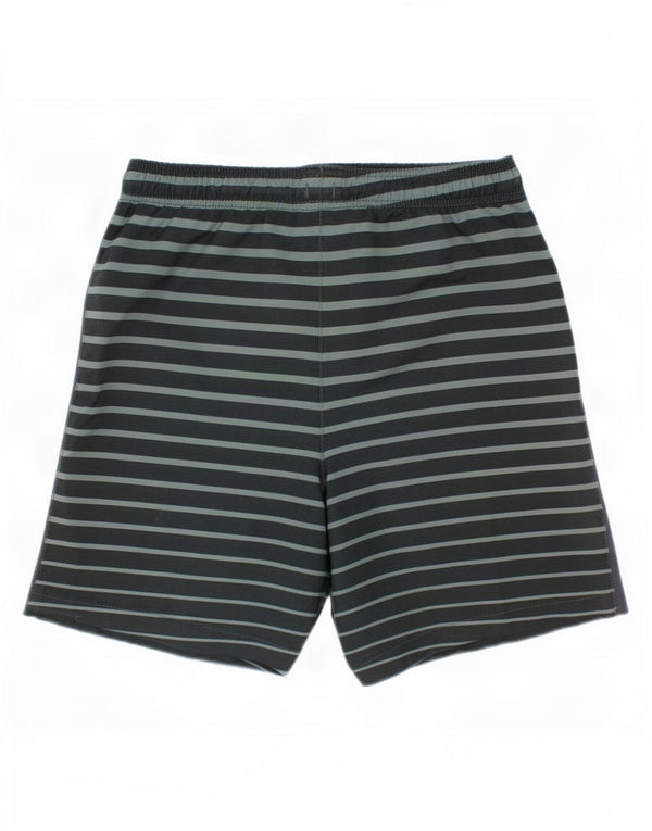 Nike Boys Dri Fit Sport Shorts 8-9 Years Small Grey Striped Polyester