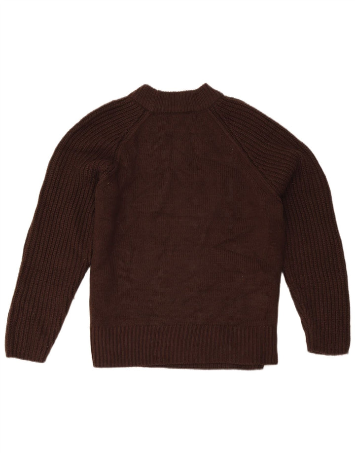 Marks & Spencer Pull col roulé pour femme UK 10 Petit Acrylique Marron