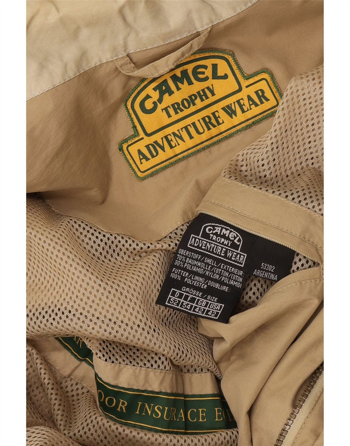 Camel Veste utilitaire à capuche pour homme UK 42 XL Coton beige