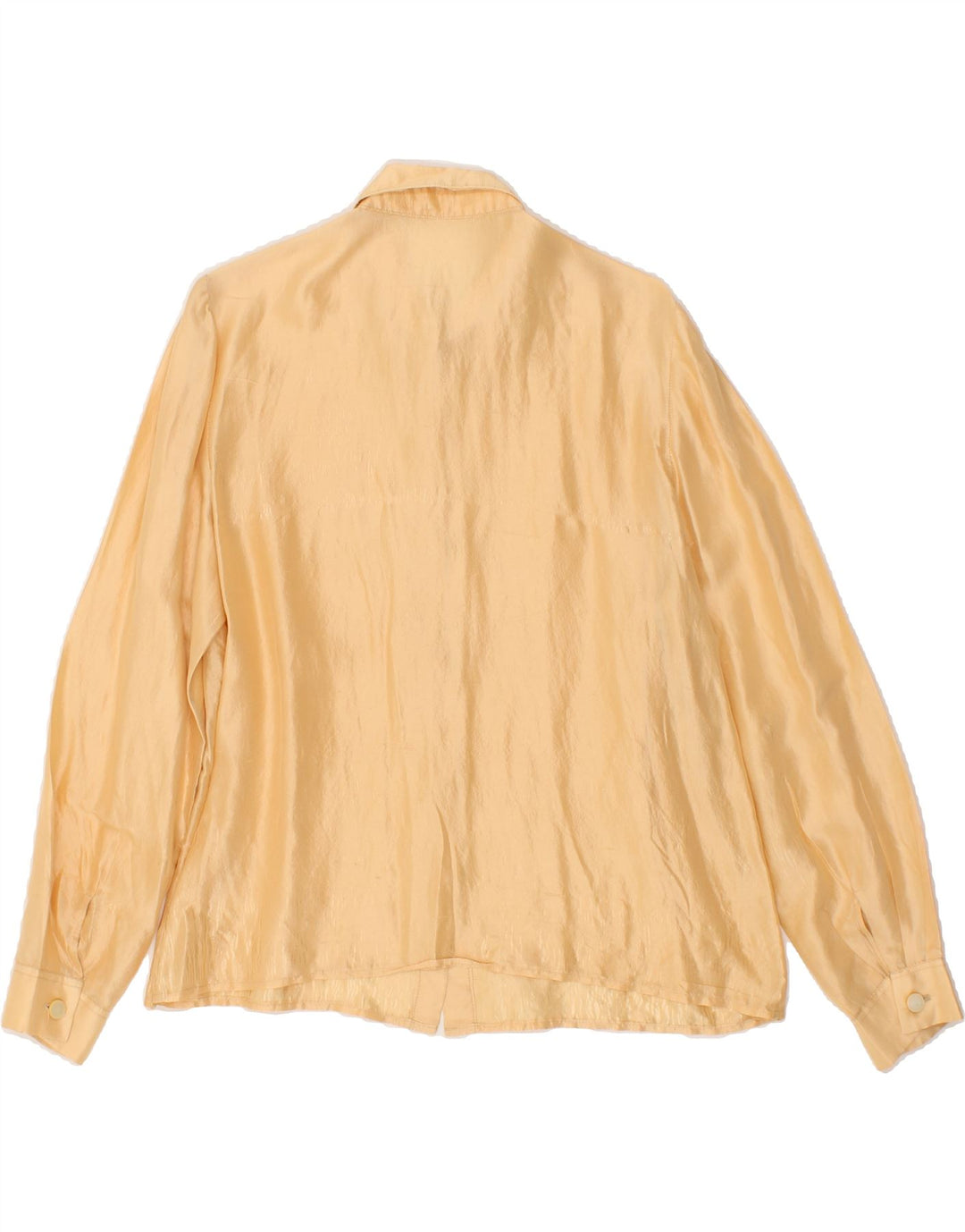 VINTAGE Womens Shirt Blouse UK 14 Medium Yellow Vintage Vintage and Second-Hand Vintage from Messina Hembry 