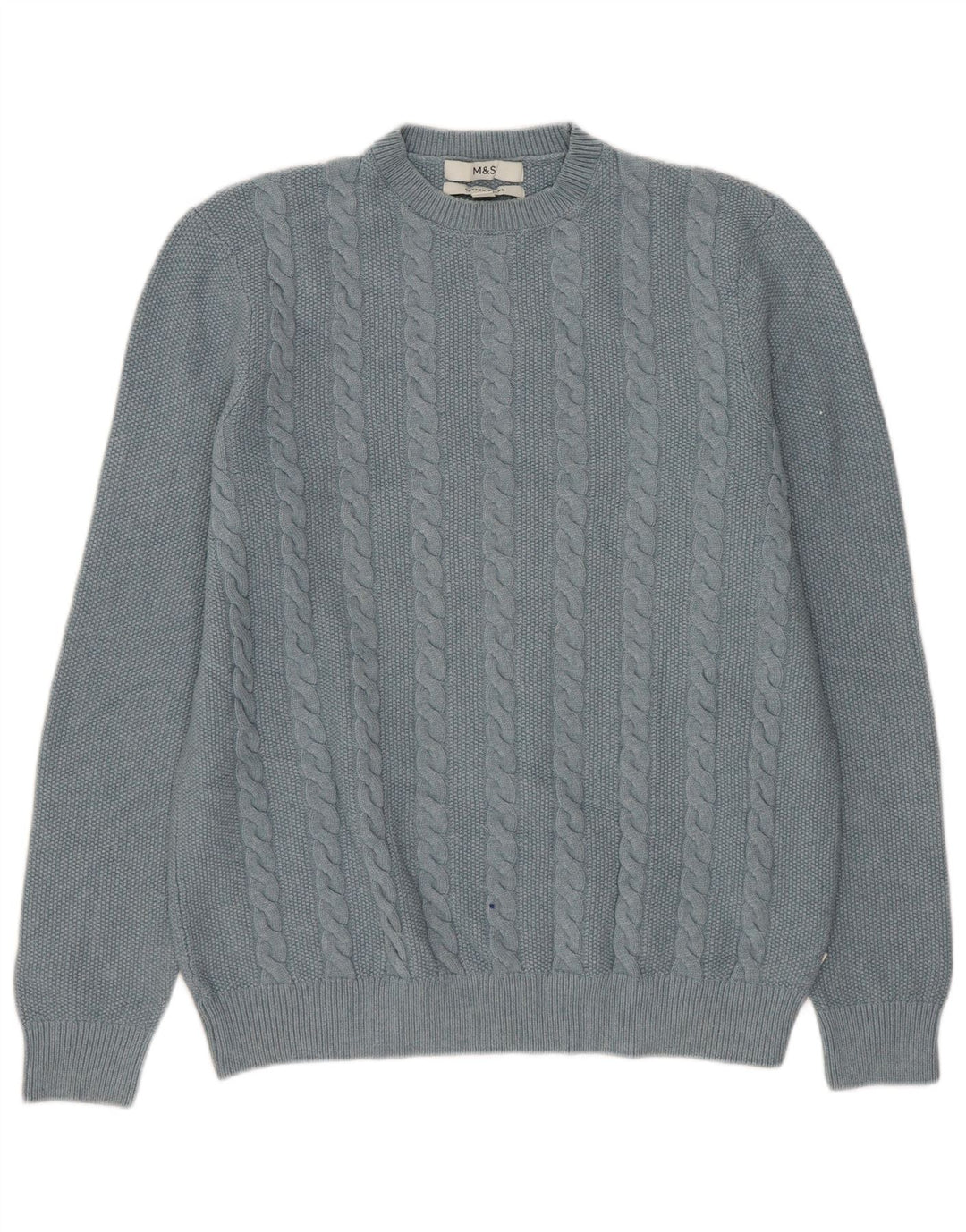 Marks & Spencer Pull col rond homme bleu moyen polyester