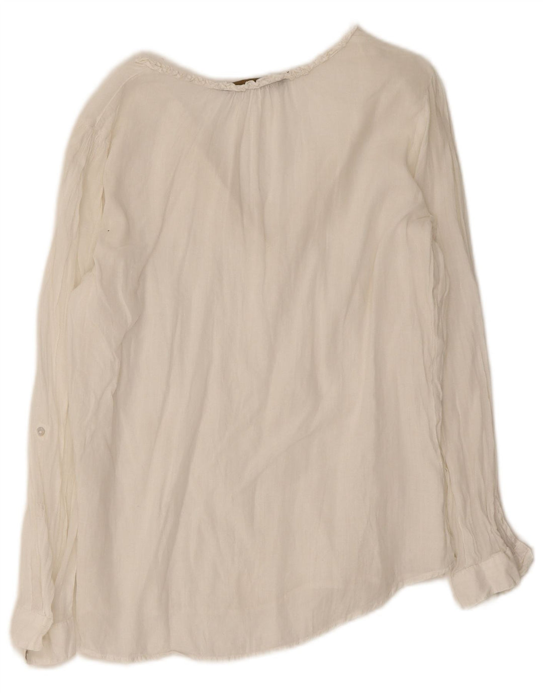 Zara Haut à manches longues pour femme UK 16 Large Blanc
