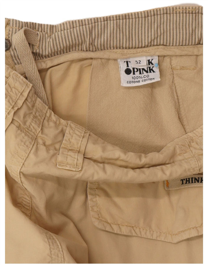 THINK PINK Short Cargo Homme IT 52 XL W38 Coton Beige