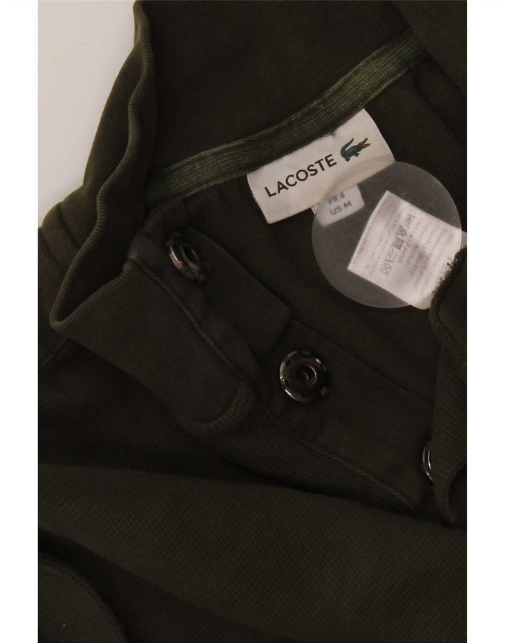 Lacoste Pull à col boutonné pour homme Taille 4 Coton kaki moyen