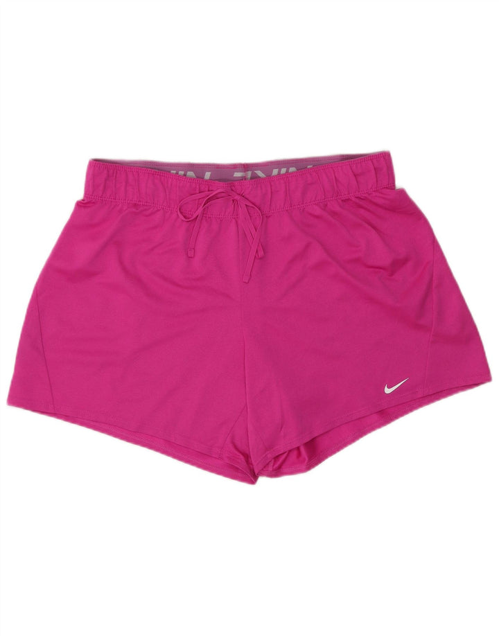 Nike Short de sport Dri Fit pour femme UK 16 Large Rose Polyester