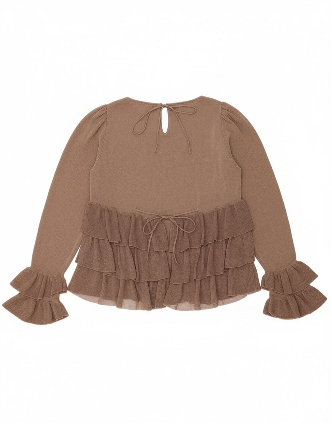 Zara Chemisier surdimensionné à manches longues pour femme UK 10 Small Marron Colorblock