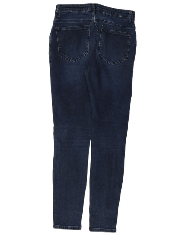 MINT VELVET Jean skinny pour femme UK 10 Petit W29 L29 Bleu marine Coton