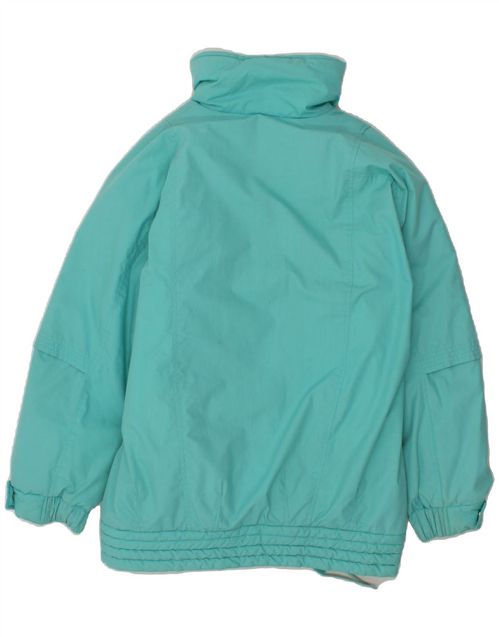 VINTAGE Womens Windbreaker Jacket UK 12 Medium Turquoise Polyester Vintage Vintage and Second-Hand Vintage from Messina Hembry 