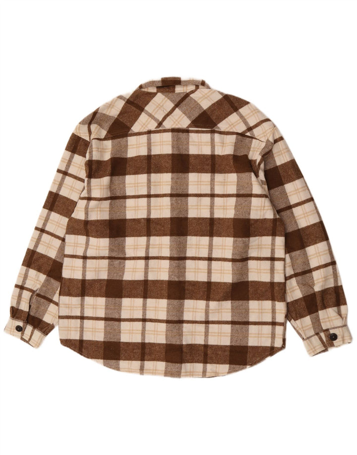 Jack & Jones Chemise Flanelle Homme XL Marron Carreaux Polyester
