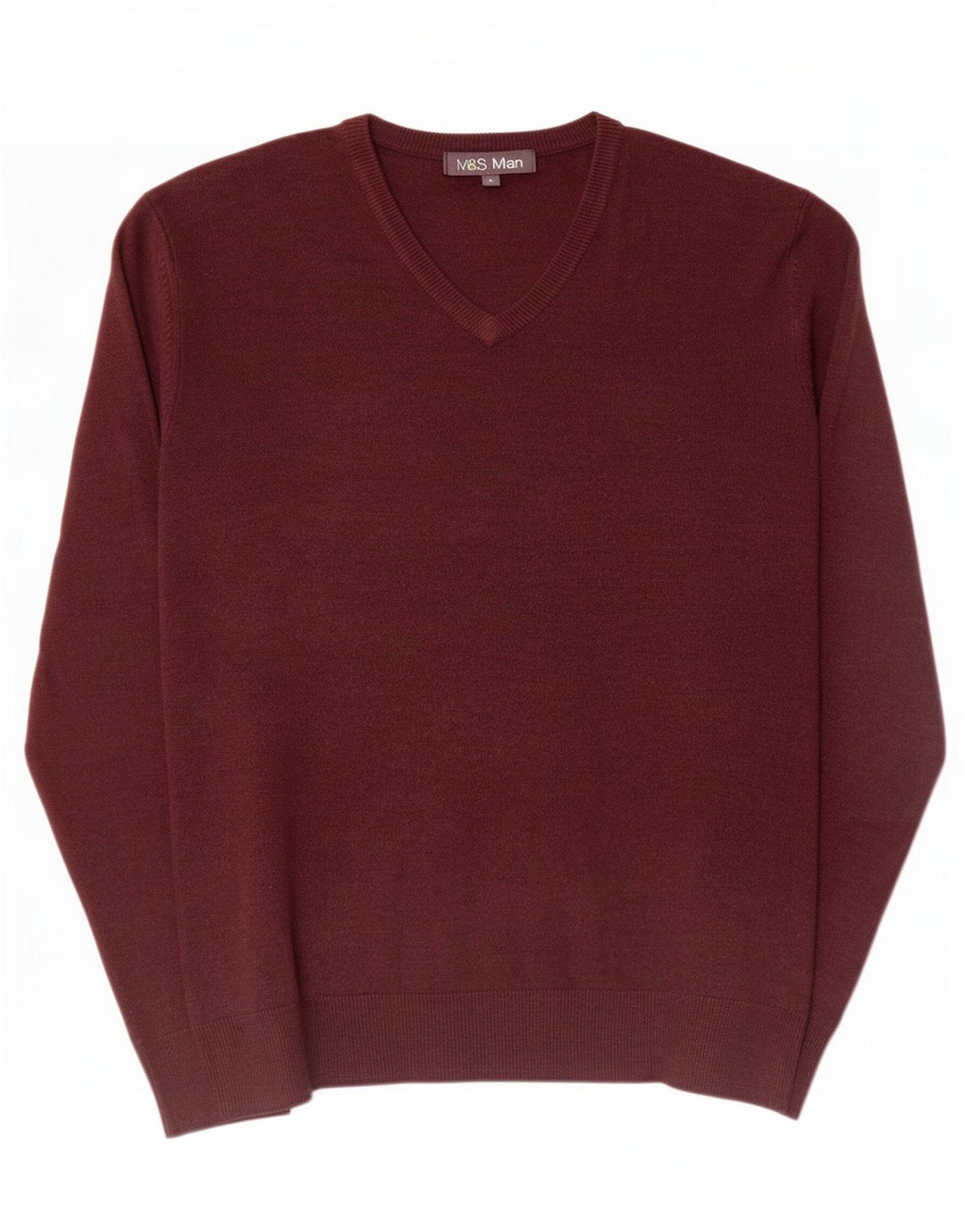 Marks & Spencer Pull Col V Homme Acrylique Marron Moyen