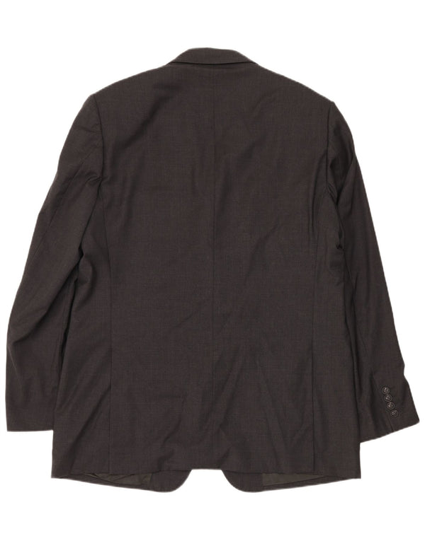 Valentino Veste Blazer 3 Boutons Homme IT 54 2XL Gris Laine Vierge
