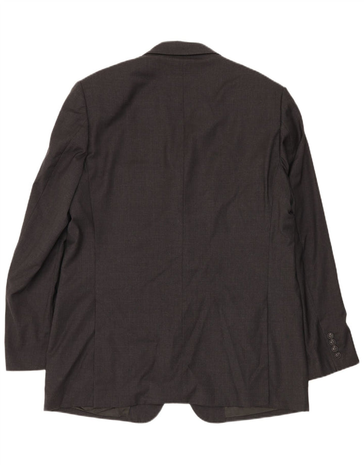 Valentino Veste Blazer 3 Boutons Homme IT 54 2XL Gris Laine Vierge