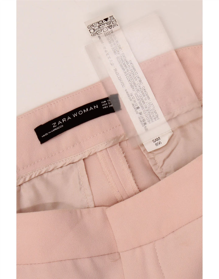 Pantalon Chino Slim Femme Zara Petit W27 L26 Rose Polyester