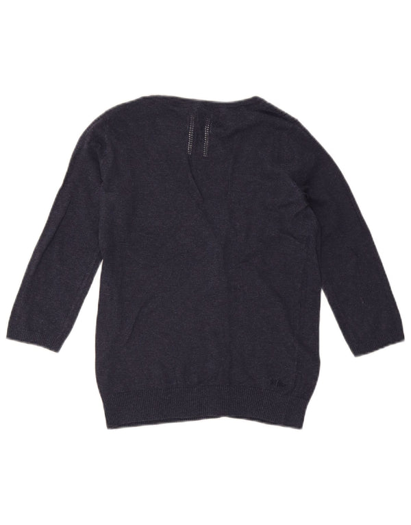 FAT FACE Cardigan à manches 3/4 pour femme UK 8 Small Bleu marine en coton