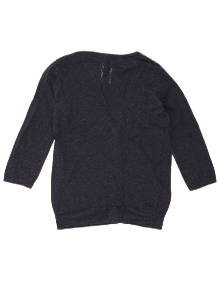 FAT FACE Cardigan à manches 3/4 pour femme UK 8 Small Bleu marine en coton