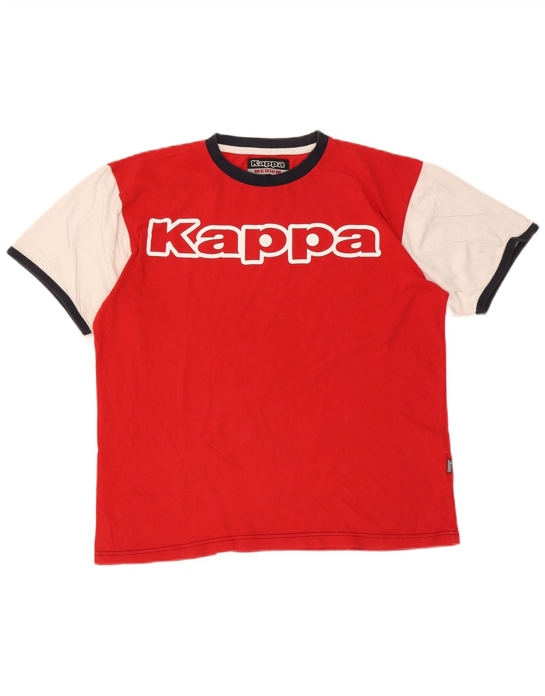 Kappa T-Shirt Graphique Homme Rouge Moyen Coton Colorblock