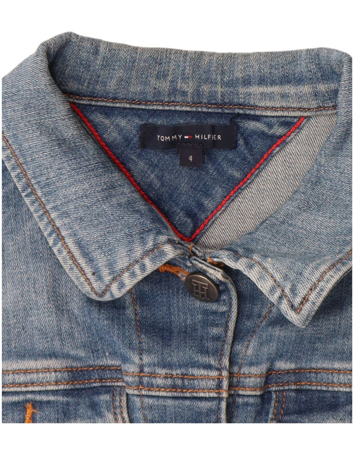 Tommy Hilfiger Veste en jean courte pour femme US 4 Petit coton bleu