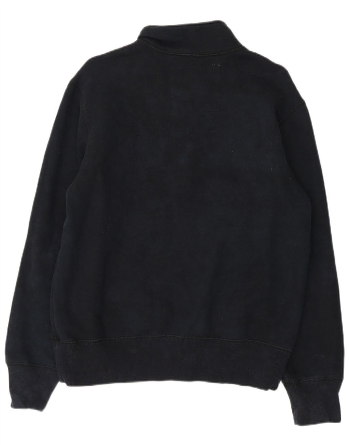 Eddie Bauer Pull à capuche avec col zippé pour femme UK 14 Bleu marine moyen