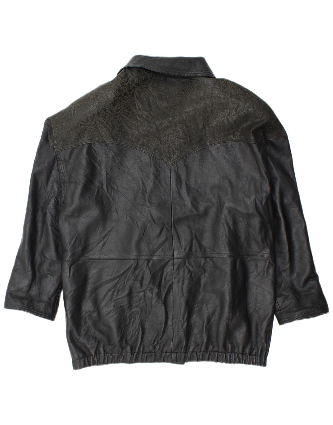 YUPPIE Veste en cuir surdimensionnée pour femme UK 18 XL Noir Floral