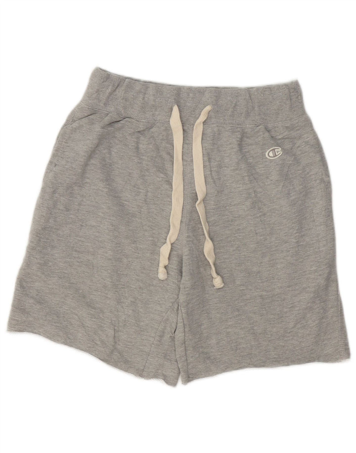 CHAMPION Short de Sport Homme Gris Moyen Coton Chiné