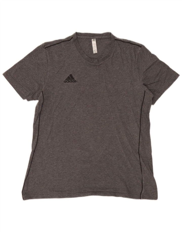 Adidas T-Shirt Homme Gris Moyen Coton