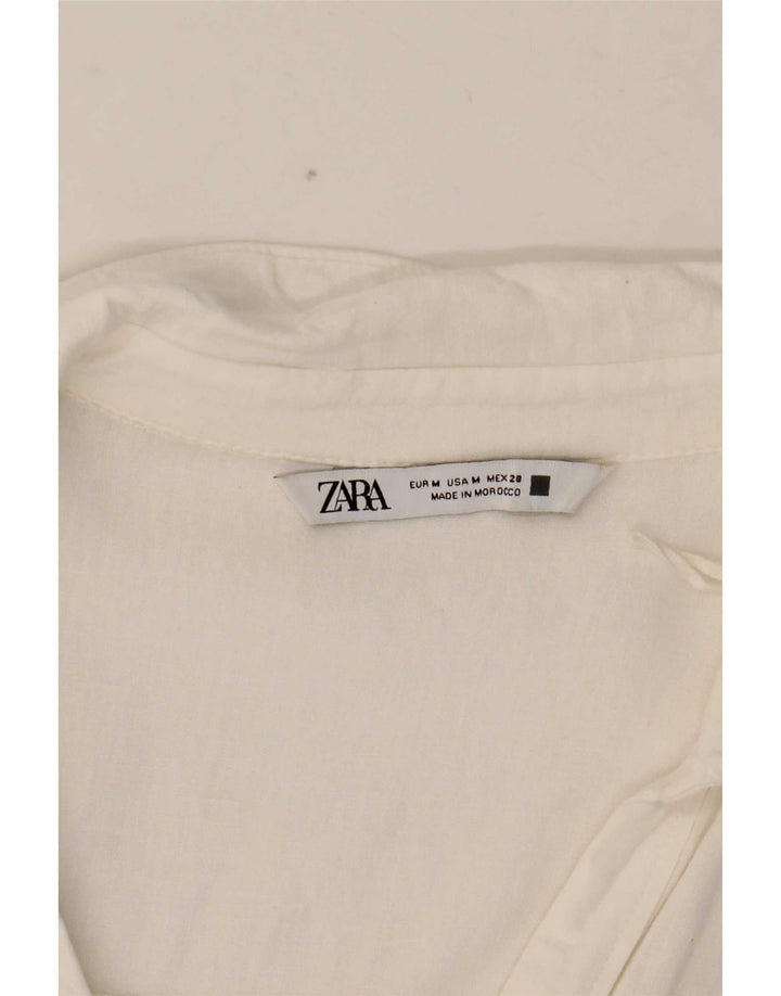 Zara Chemise surdimensionnée pour femme UK 14 Blanc moyen